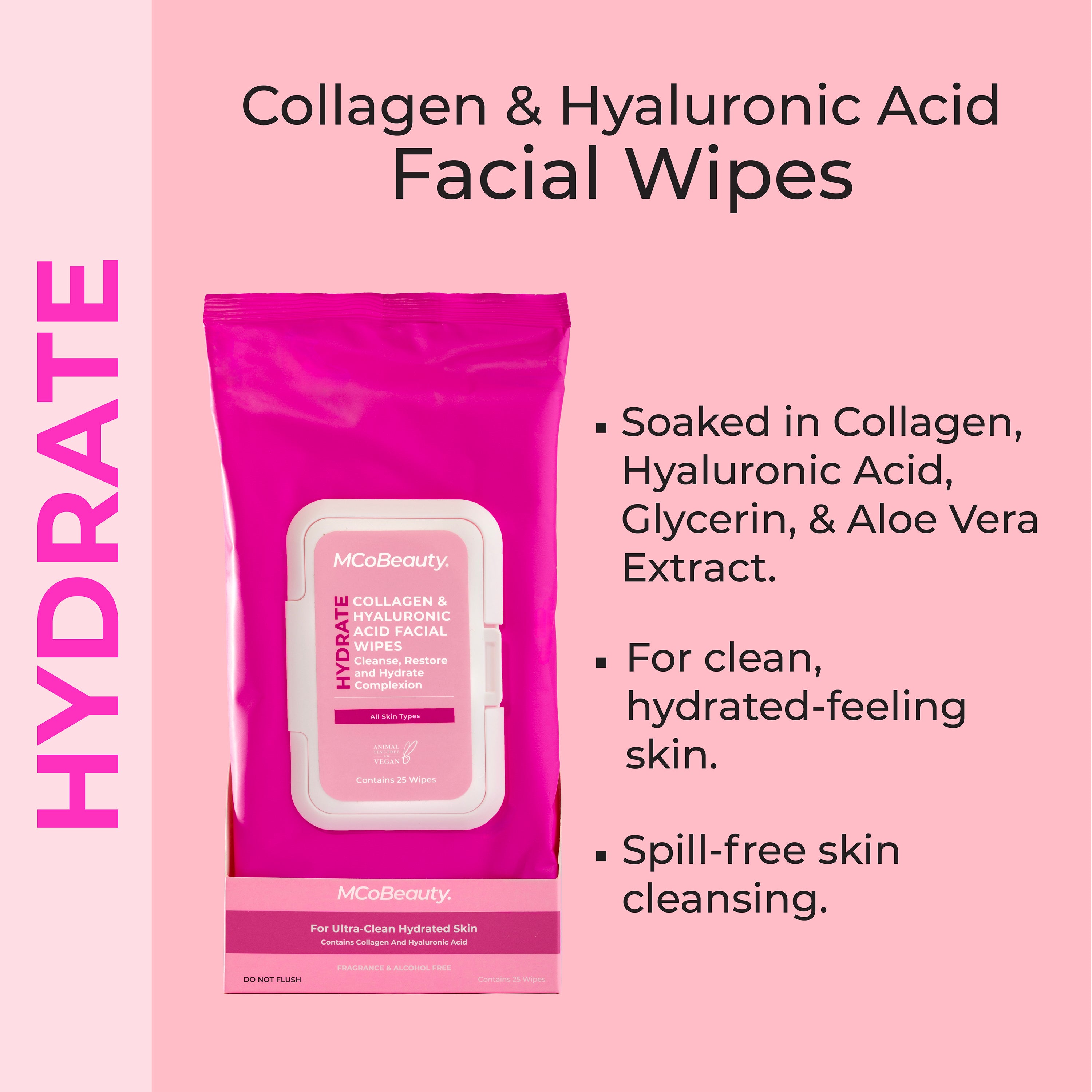 Collagen & Hyaluronic Acid Facial Wipes