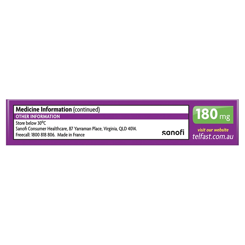 Telfast Hayfever Allergy Relief 180Mg 10 Pack