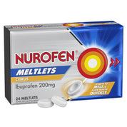 Nurofen Meltlets Pain Relief Citrus Flavour 200mg 24 Meltlets