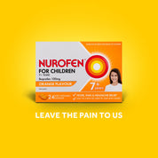 Nurofen For Children 7+ Years Pain and Fever Relief Chewable Capsules 100mg Ibuprofen Orange Flavour 12 Pack