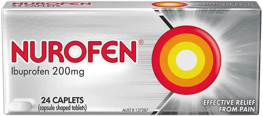 Nurofen Pain & Inflammation Relief Caplets 200Mg 24 Pack